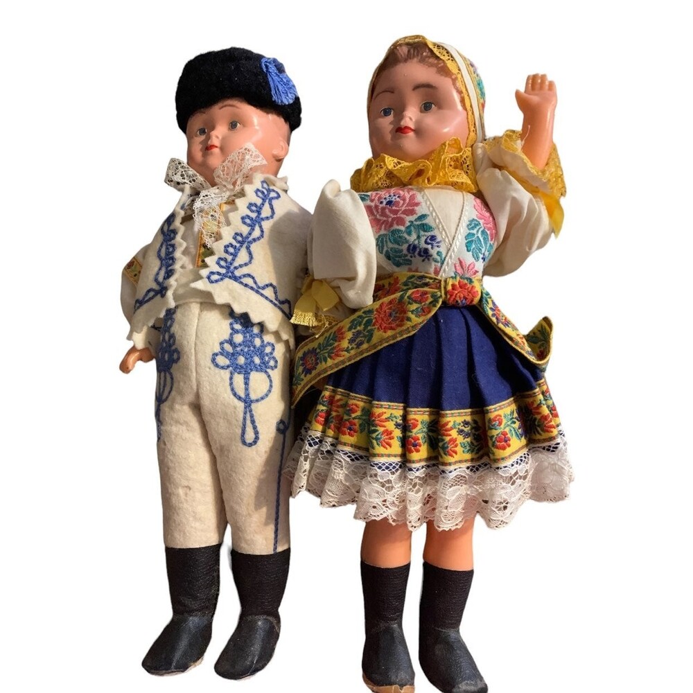 Vintage Hungarian doll set 13 inches in height